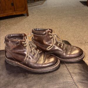 Doc Marten brown leather boots made in England EU size 45, US size 12